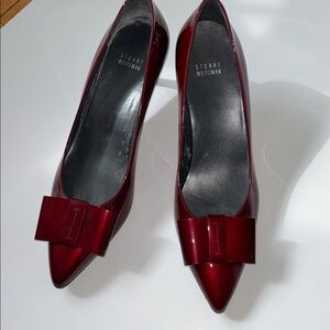 Stuart Weitzman Dark Red Patent Heels